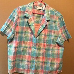 Alfred Dunner Plaid Blouse